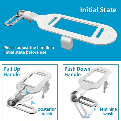 Bidet Attachment with Dual Retractable Nozzles and Adjustable Water Flow All Vera Mart