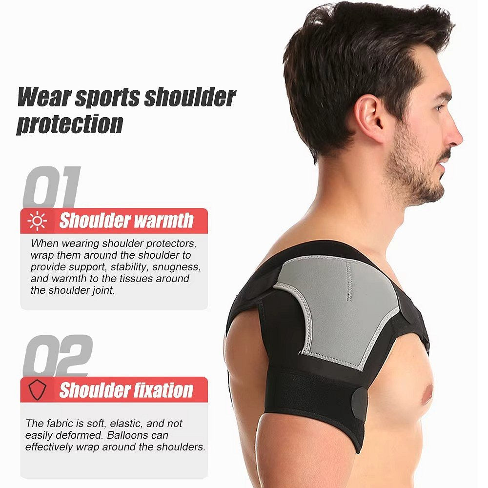 Adjustable Shoulder Compression Brace with Dual Straps and Ice Pack Pocket All Vera Mart