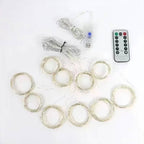 String LED Curtain Lights with Remote Control and 8 Display Modes All Vera Mart
