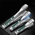Stainless Steel Kitchen Tongs with Scalloped Grip Tips and Spring Loaded Mechanism All Vera Mart