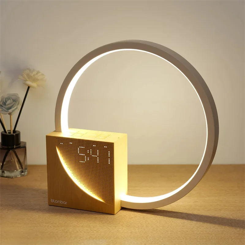 Bedside Lamp with Digital Clock and Nature Sounds, Touch Control All Vera Mart