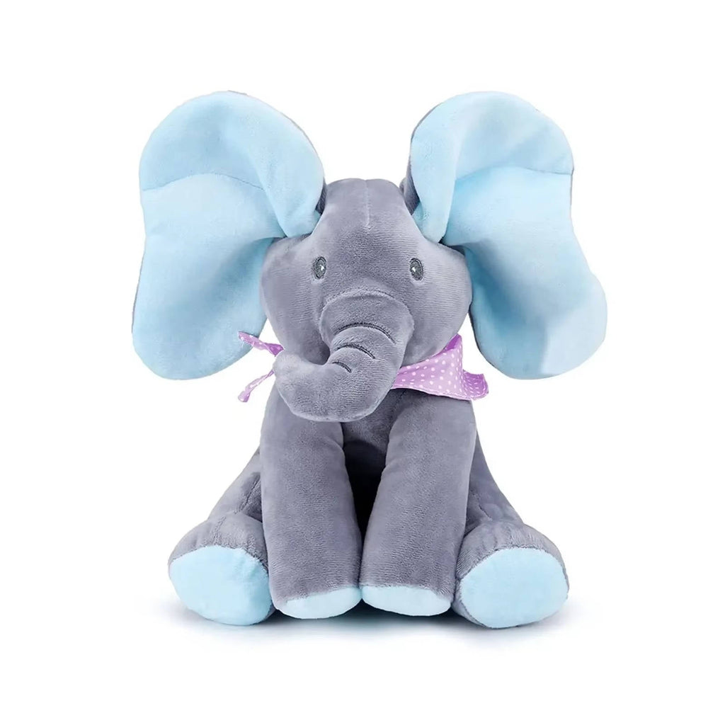 Interactive Plush Elephant with Peekaboo and Musical Modes, Foot-Activated Controls All Vera Mart