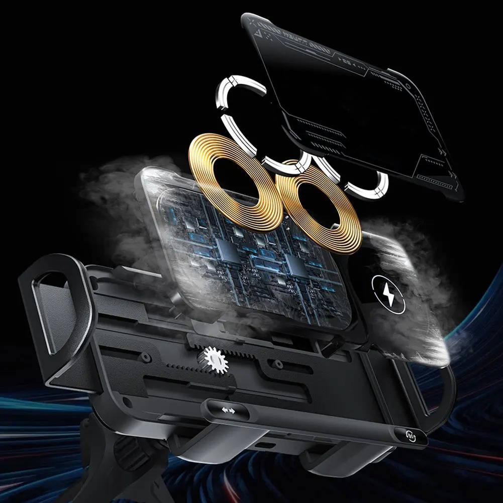 Car Mount Wireless Charger with Motorized Arm and Dual Coil, Air Vent All Vera Mart