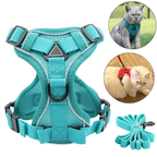 Cat Vest Harness with Reflective Strips and 1.5M Leash All Vera Mart