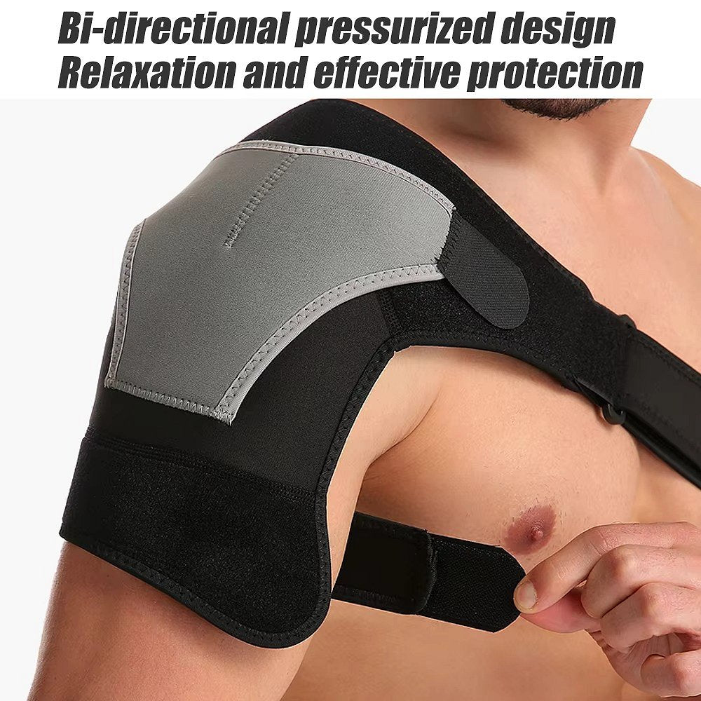 Adjustable Shoulder Compression Brace with Dual Straps and Ice Pack Pocket All Vera Mart