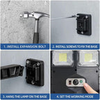 Outdoor LED Solar Light with Motion Sensor and Remote Control, 504 Beads All Vera Mart