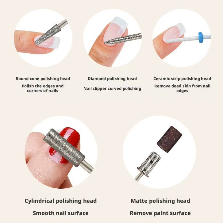 Electric Nail Drill with 8 Drill Bits and LED Display for Acrylic and Gel Nails All Vera Mart
