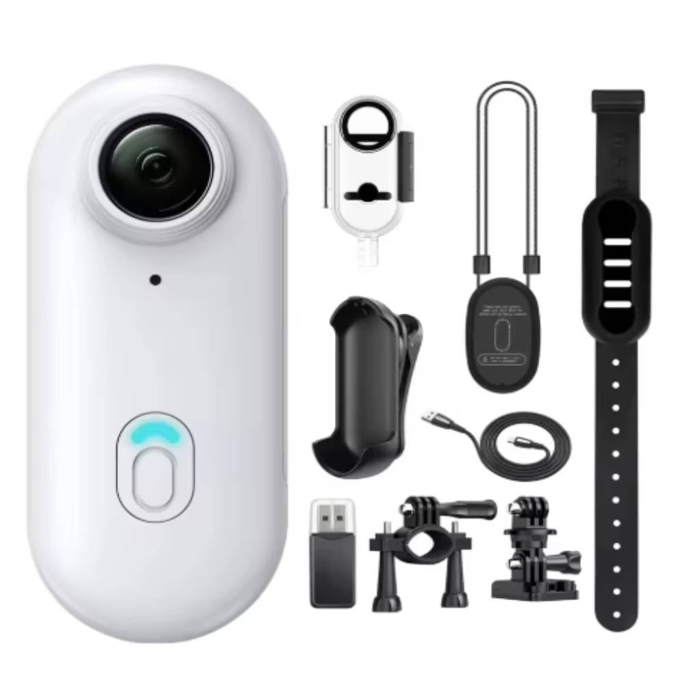 4K Wearable Camera with Magnetic Mount and 360-Degree Rotating Clip, 7 Accessories All Vera Mart