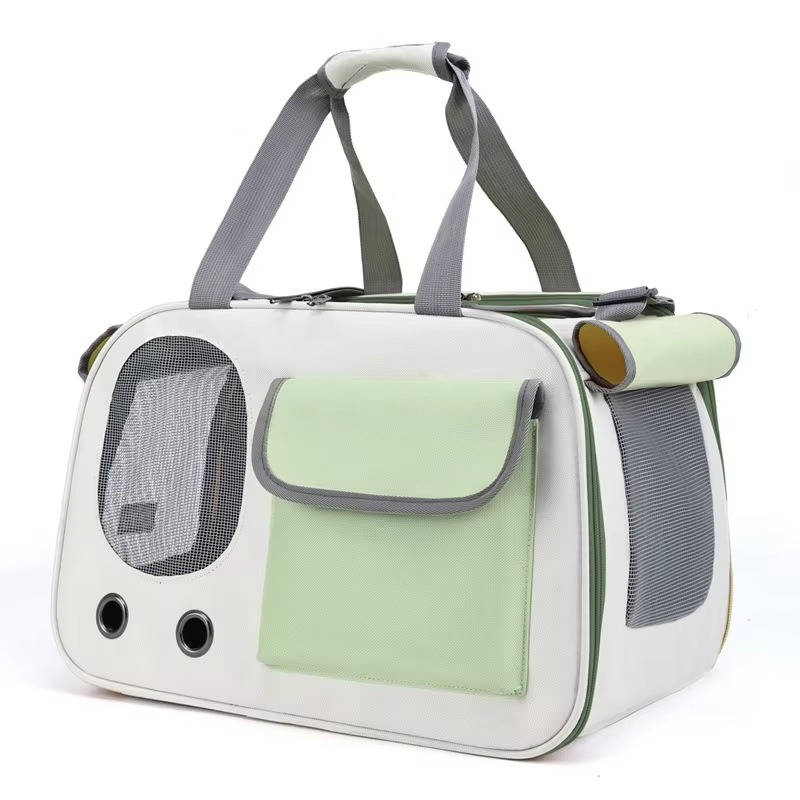 Pet Carrier with Dual Top and Side Openings and Mesh Ventilation, Foldable All Vera Mart