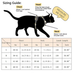 Cat Vest Harness with Reflective Strips and 1.5M Leash All Vera Mart