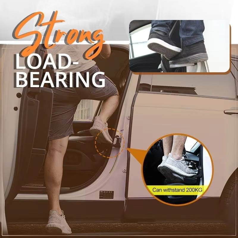Aluminum Alloy Roof Rack Step with Rotatable Hook and Textured Grip, Window Breaker All Vera Mart