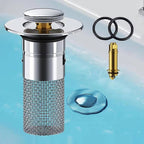 Sink Drain Stopper with Stainless Steel Mesh and Silicone Seal, Odor Blocking All Vera Mart