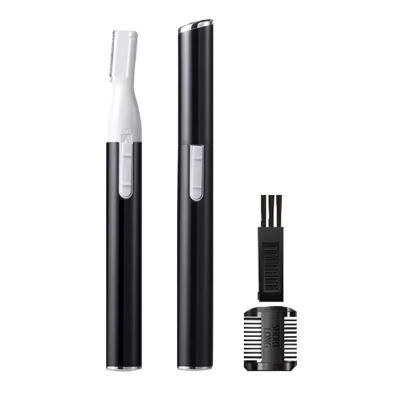 Electric Eyebrow Trimmer with Dual Cutting Heads and 20-Degree Rotation, Cordless Battery Powered All Vera Mart