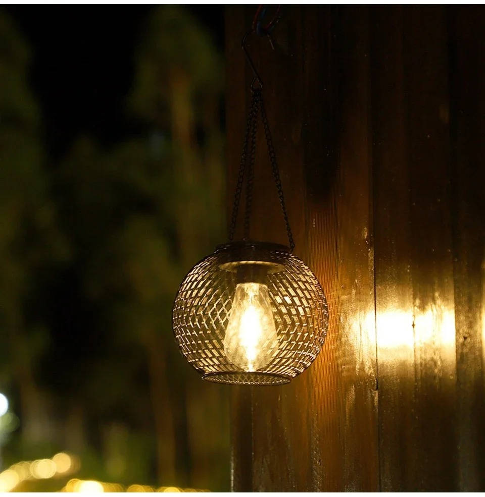 Solar Hanging Lantern with Automatic Light Sensing and 14-Hour Runtime for Outdoor Spaces All Vera Mart