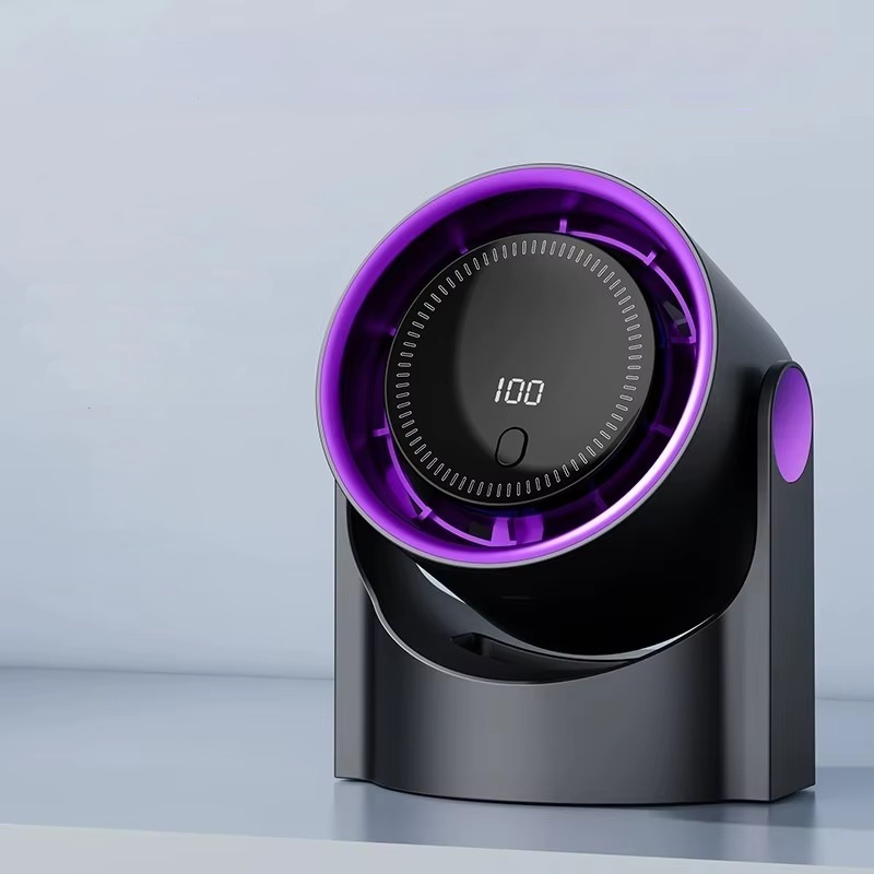 Rechargeable Bladeless Desk Fan with 100 Speed Settings and 360 Rotation, 5 Wind Modes All Vera Mart
