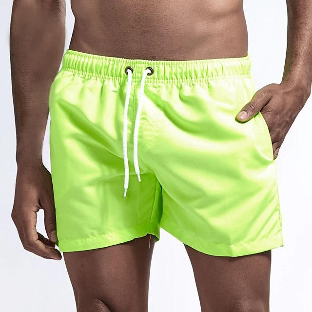 Men's Athletic Swim Trunks with Mesh Liner and Three Pockets, Quick Dry All Vera Mart