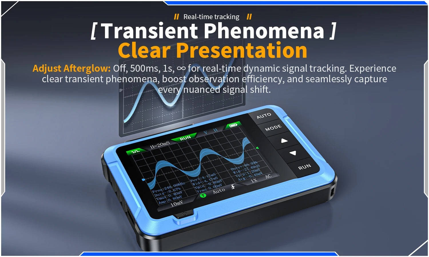 Oscilloscope with 2.8 inch LCD Display and Dual Signal Compatibility, 400V Range All Vera Mart