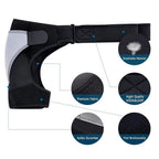 Adjustable Shoulder Compression Brace with Dual Straps and Ice Pack Pocket All Vera Mart
