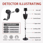 Metal Detector with Waterproof Coil and Dual Detection Modes, Adjustable Height All Vera Mart