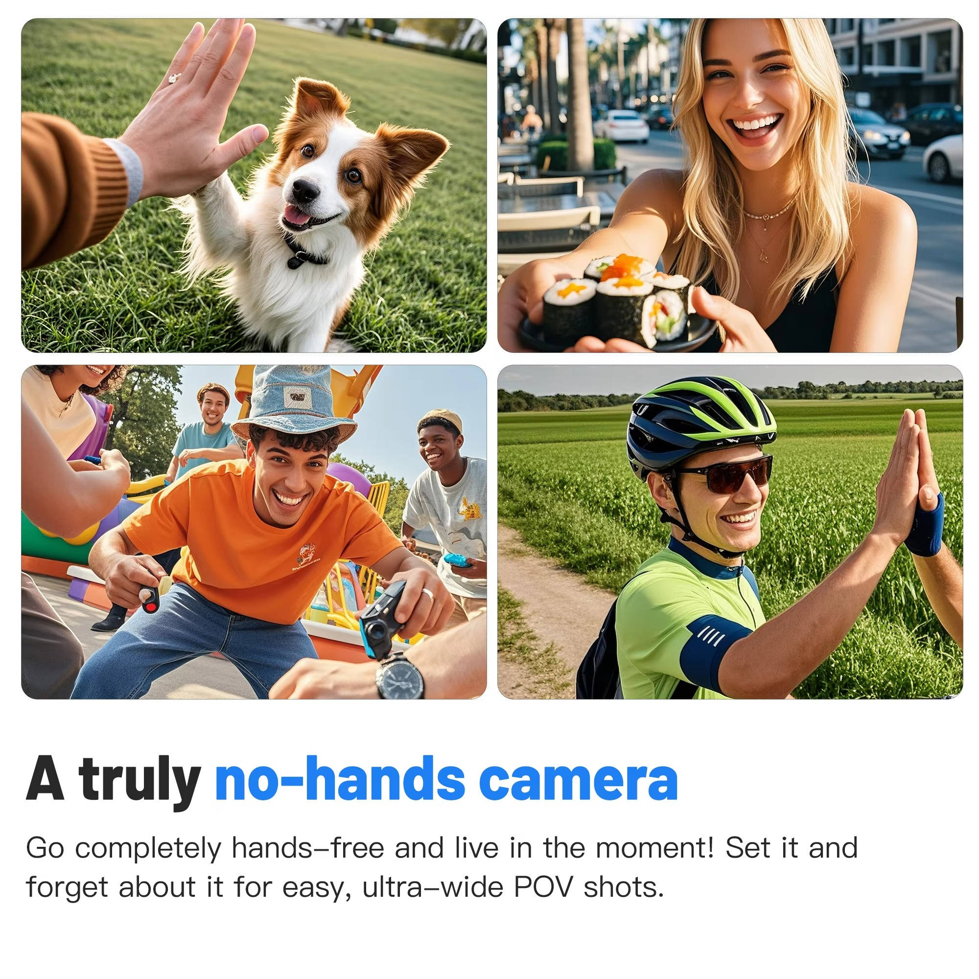 4K Wearable Camera with Magnetic Mount and 360-Degree Rotating Clip, 7 Accessories All Vera Mart