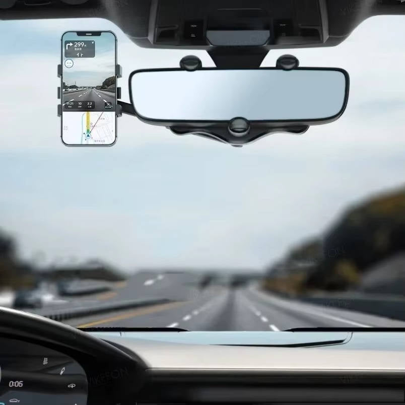 Rearview Mirror Phone Holder with 360 Rotation and Extendable Arm All Vera Mart