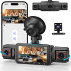 Dash Cam with Four-Camera Surround and Night Vision, WiFi App Control All Vera Mart