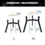 Dog Bowl Stand with Adjustable Width and Foldable Metal Frame, 13.7in Height All Vera Mart