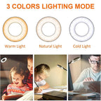 USB Clamp Desk Lamp with 360° Gooseneck and Three Color Modes, 48 LED Flicker-Free All Vera Mart