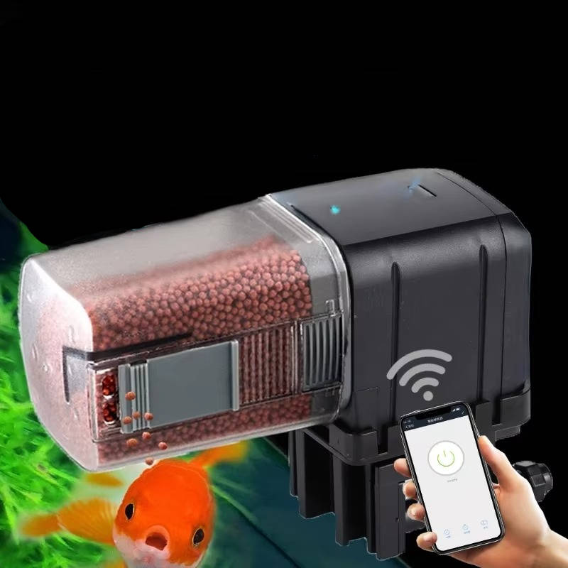 Smart Fish Feeder with App Control and Voice Commands, WiFi Enabled All Vera Mart