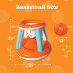 Pool Volleyball Net with Basketball Hoop and Inflatable Balls, Anchor Bags All Vera Mart