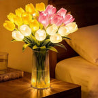 Tulip Night Light with Soft Touch Petals and Warm White LED, Battery Operated All Vera Mart