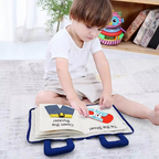 Soft Fabric Activity Book with Textured Shapes and Crinkly Tabs for Babies All Vera Mart