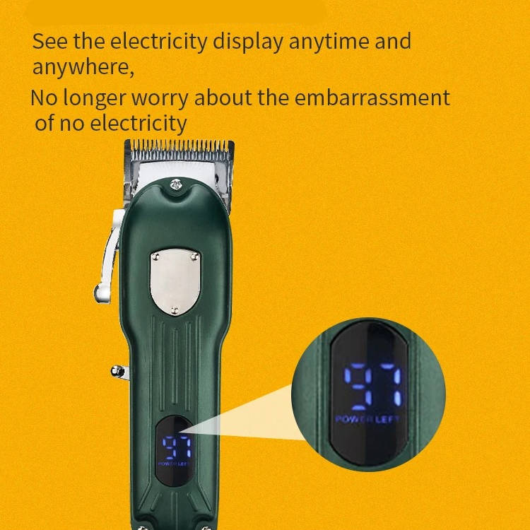 Rechargeable Pet Grooming Clipper with Carbon Steel Blades and LCD Battery Display All Vera Mart
