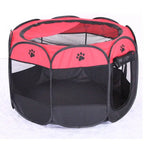 Portable Mesh Pet Tent with Eight-Sided Panels and Zippered Doors All Vera Mart