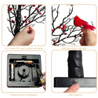 Battery Powered Decorative Tree with Copper Wire Lights and Cardinal Accents All Vera Mart