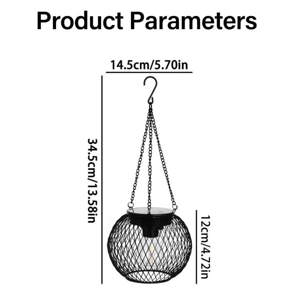 Solar Hanging Lantern with Automatic Light Sensing and 14-Hour Runtime for Outdoor Spaces All Vera Mart