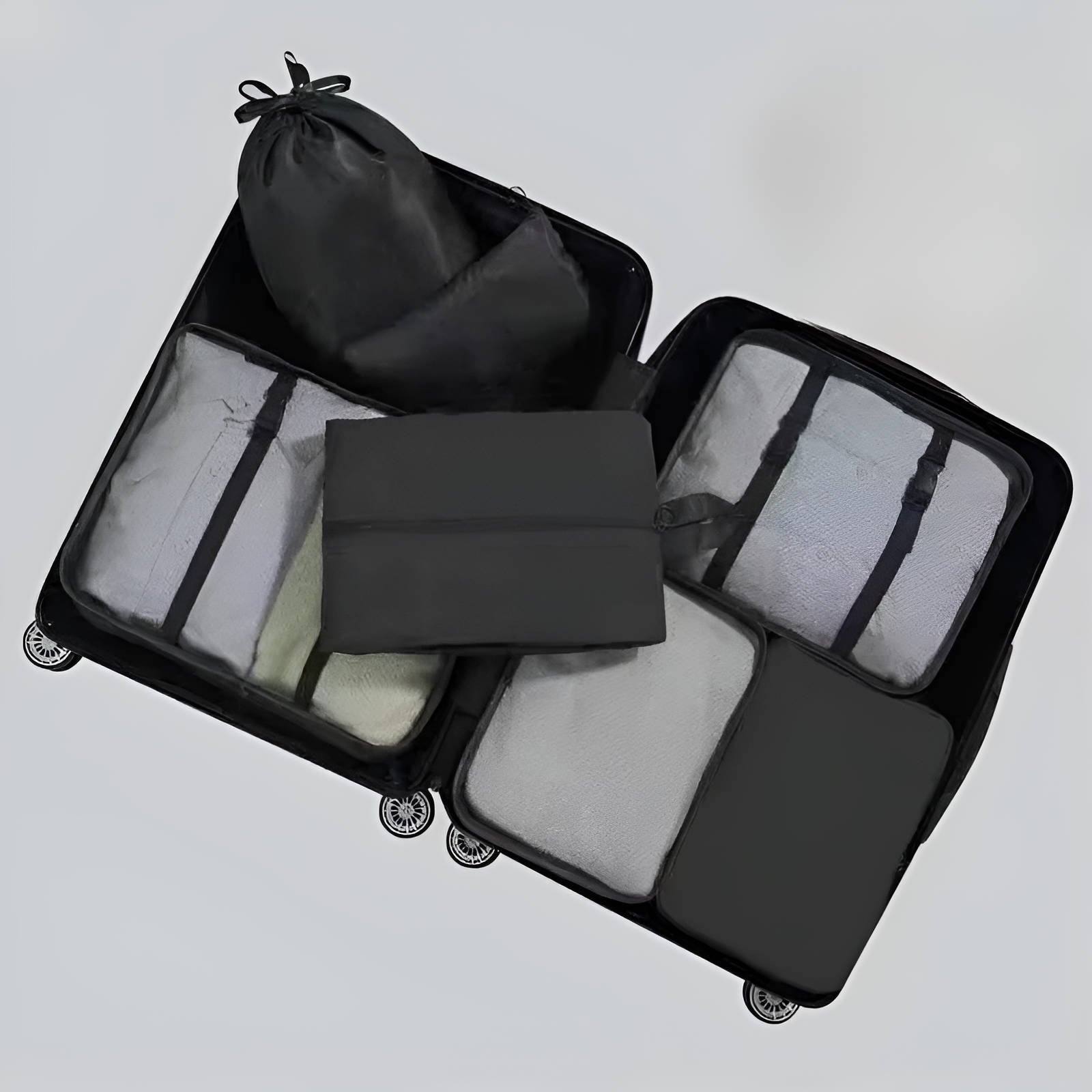 Packing Cubes Set with Mesh Panels and Compression Design, 7-Piece Travel Organizer All Vera Mart