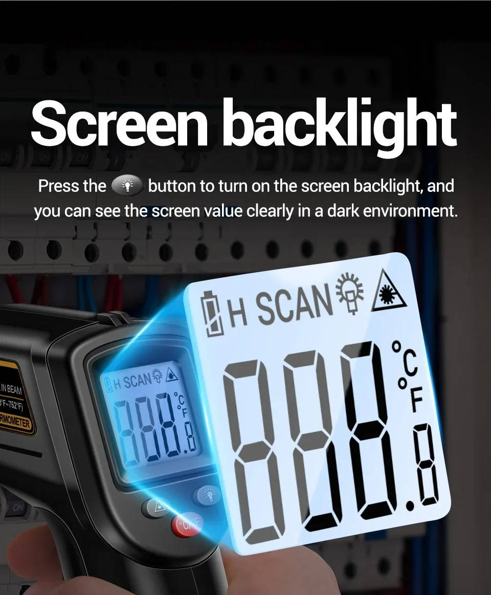 Infrared Thermometer with Laser Targeting and Backlit Display All Vera Mart
