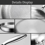 Titanium Steel Skillet with Fish Scale Texture and Deep Sides for Gas, Induction, Coal Stoves All Vera Mart