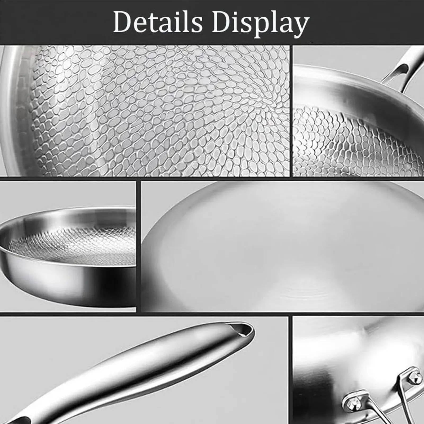 Titanium Steel Skillet with Fish Scale Texture and Deep Sides for Gas, Induction, Coal Stoves All Vera Mart