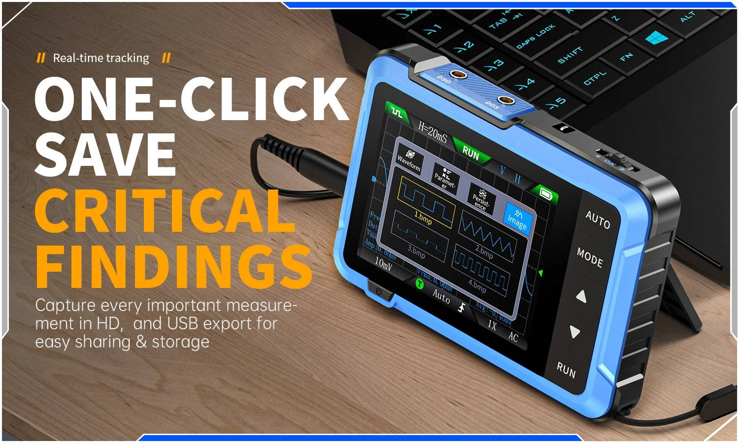 Oscilloscope with 2.8 inch LCD Display and Dual Signal Compatibility, 400V Range All Vera Mart