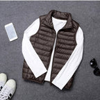 Packable Down Vest with Stand Up Collar and Water Resistant Shell All Vera Mart