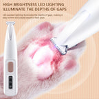 Rechargeable Pet Hair Trimmer with LED Light and Quiet Motor for Sensitive Areas All Vera Mart
