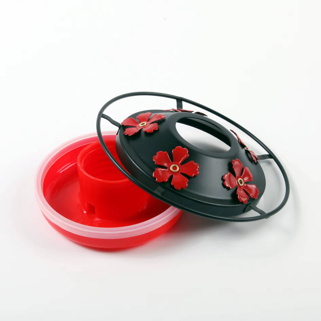 Hummingbird Feeder 16oz Glass with Bee Guard Ports and Ant Moat All Vera Mart