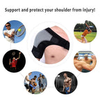 Adjustable Shoulder Compression Brace with Dual Straps and Ice Pack Pocket All Vera Mart