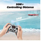High Speed RC Boat with Twin Motors and 50 Meter Wireless Range for Kids All Vera Mart