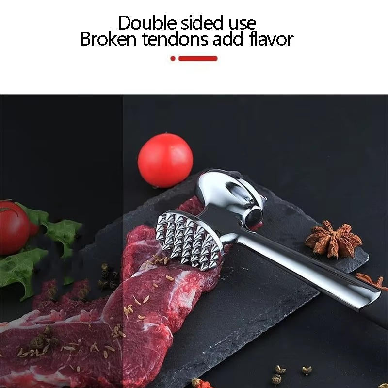 Dual-Surface Meat Tenderizer with 34 Raised Points and Textured Grip All Vera Mart