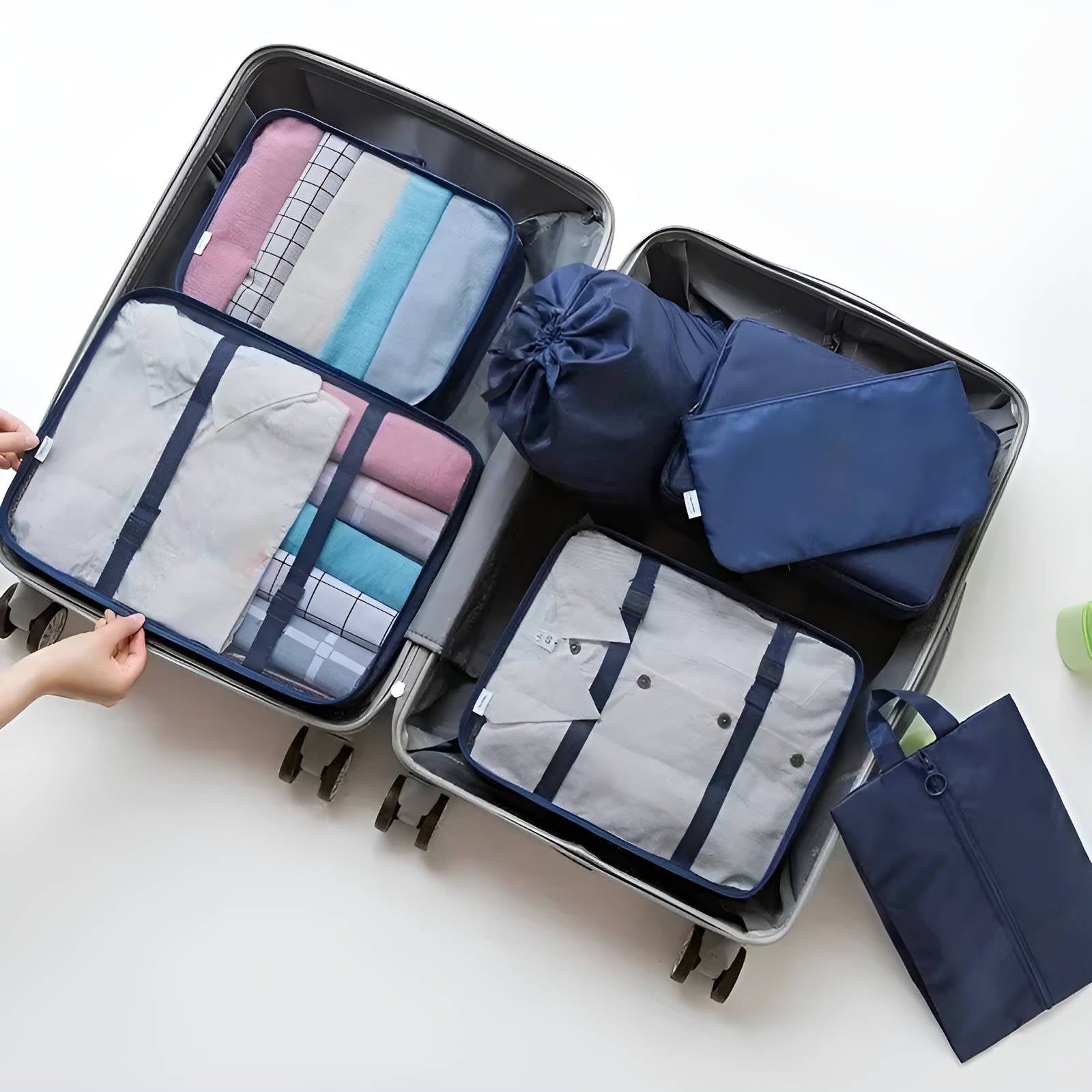 Packing Cubes Set with Mesh Panels and Compression Design, 7-Piece Travel Organizer All Vera Mart
