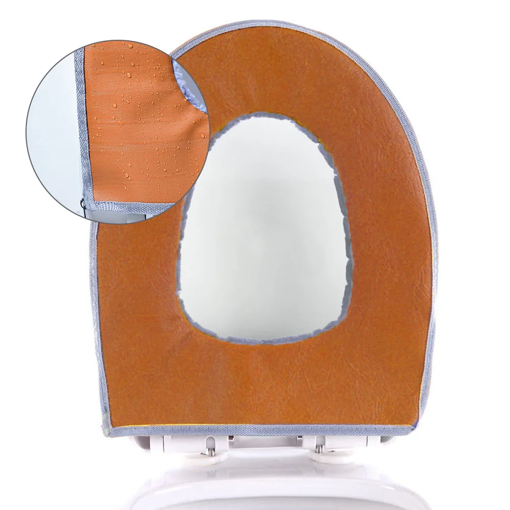 Plush Toilet Seat Cushion with Waterproof Backing and Elastic Edge, Machine Washable All Vera Mart