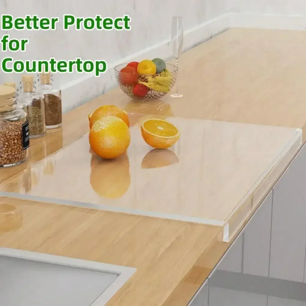 Acrylic Cutting Board with Non Slip Edges and Counter Lip, 18 x 14 Inch All Vera Mart